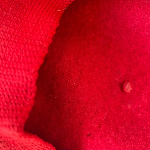 Pure wool vintage red beret - Picture 6 of 6
